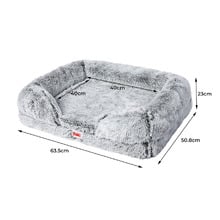 Grey PaWz Memory Foam Dog Cushion
